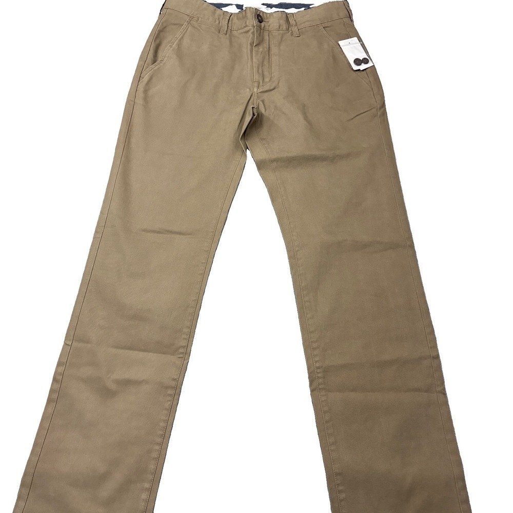 FLAG & ANTHEM Mens Nashville Straight Stretch Denim Tan Chinos 31x34 NEW W/ TAGS